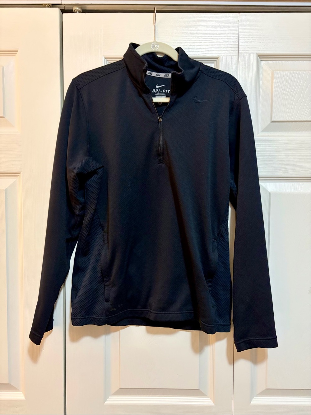 Nike Men's Black Dri-FIT Quarter Zip Athletic Pullover